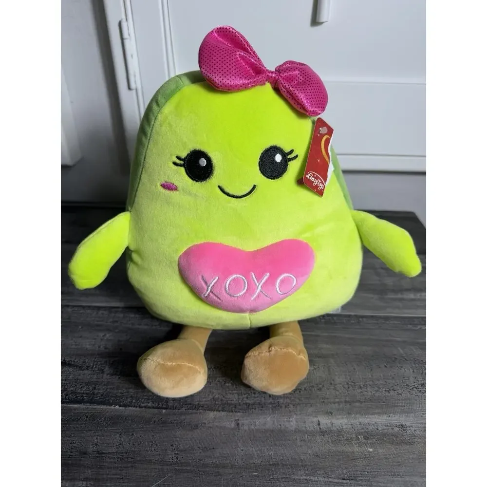 Linzy Toys Avocado Flush 9x14” Linzy Plush XOXO Plushie Stuffed Animal Collector